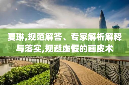 夏琳,规范解答、专家解析解释与落实,规避虚假的画皮术